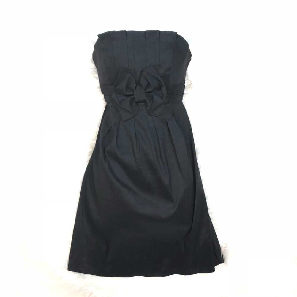 Jessica McClintock Tulip Mini Black Dress 8
